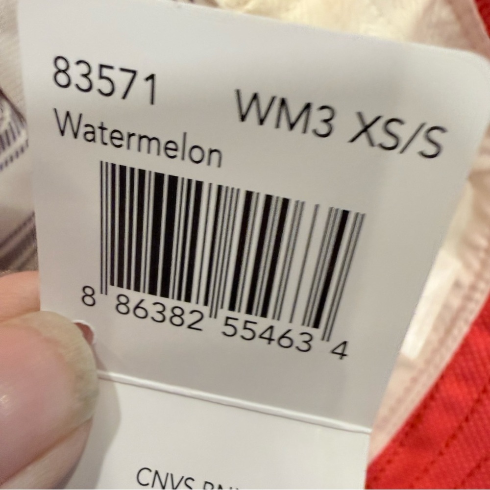 Coach VTG Canvas & Leather Bucket Hat Watermelon Signature Turnlock Sz S-XS NWT - Picture 8 of 9